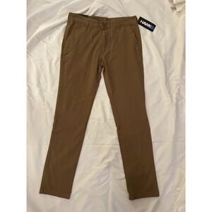 Tony Hawk Chino Pants Men's Size 32x30 Flat Front All Day Comfort Brown